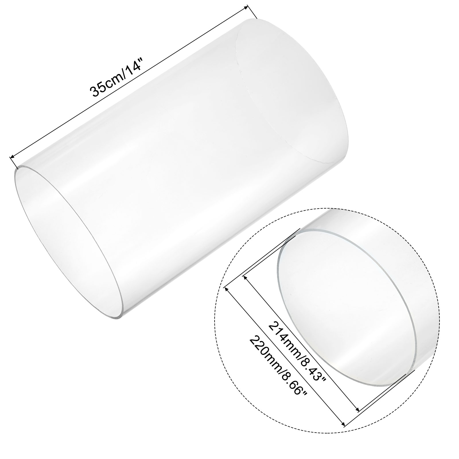 350mm Transparent Acrylic Aqua - огляд і ціна Aquarium Fish Bowl