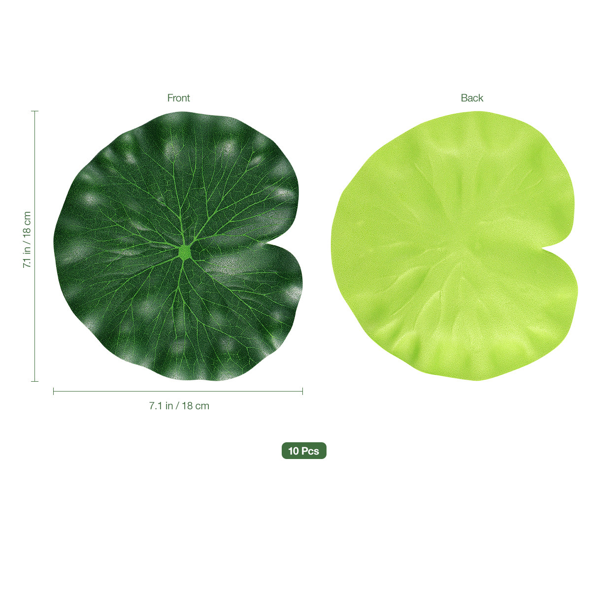 10Pcs Green Eva Lotus Leaves 1 - огляд і ціна Aquarium Fish Green