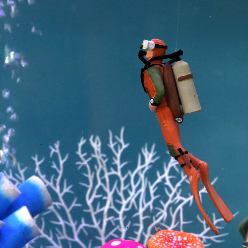 Aquarium Diver Decoration Floa - огляд і ціна All Fish In Aquarium