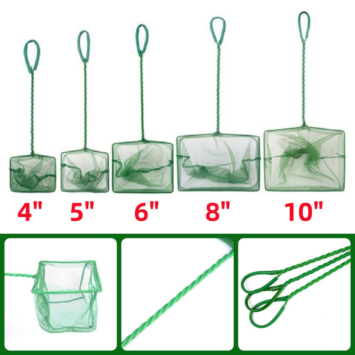 3~10 Inch Portable Nylon Green - огляд і ціна Aquarium Fish Green