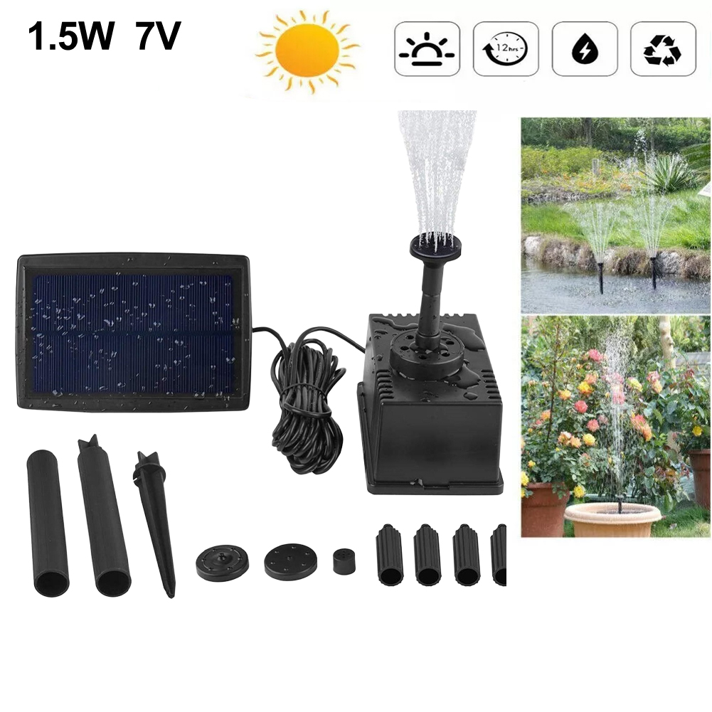 1.5W 7V Solar Fountain Pump Wi - огляд і ціна Fish Tank Filter