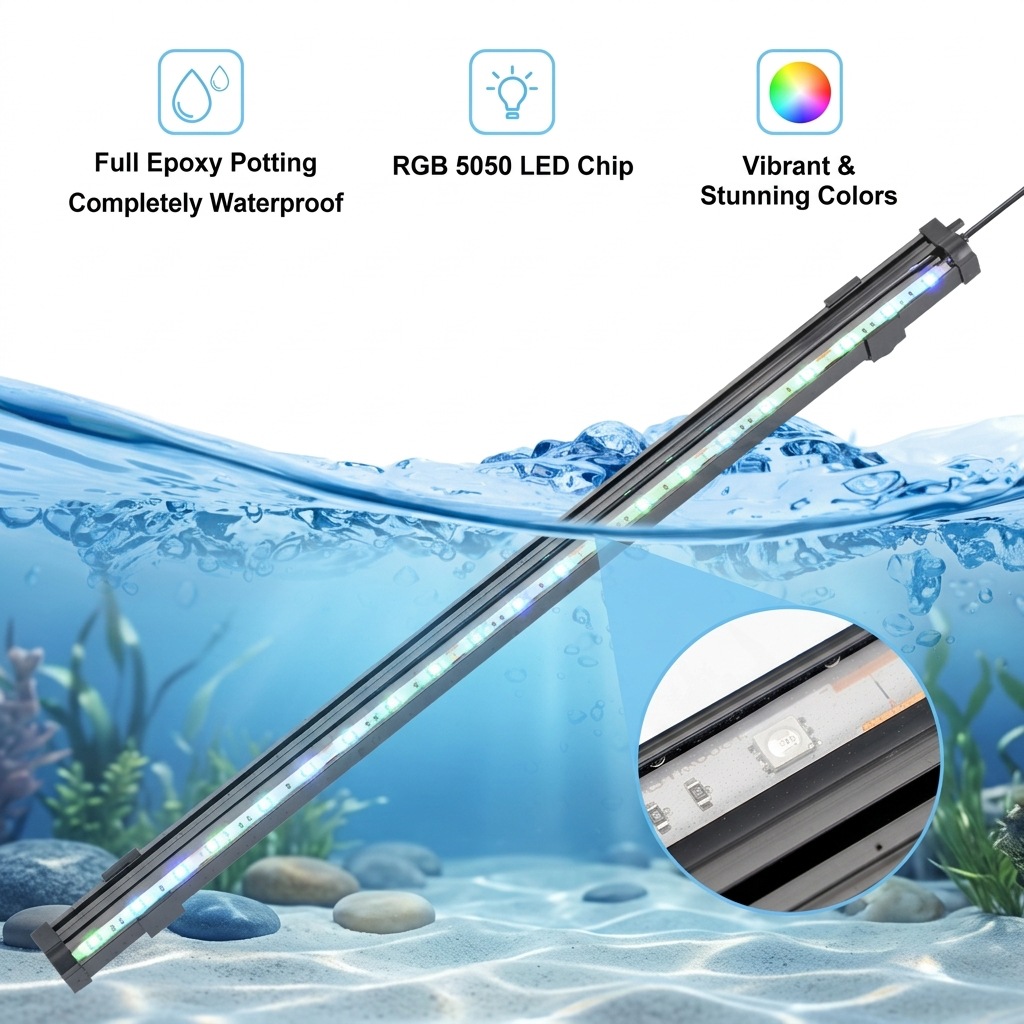 USB LED Aquarium Air Bubble Li - огляд і ціна Aquarium Fish Lamp